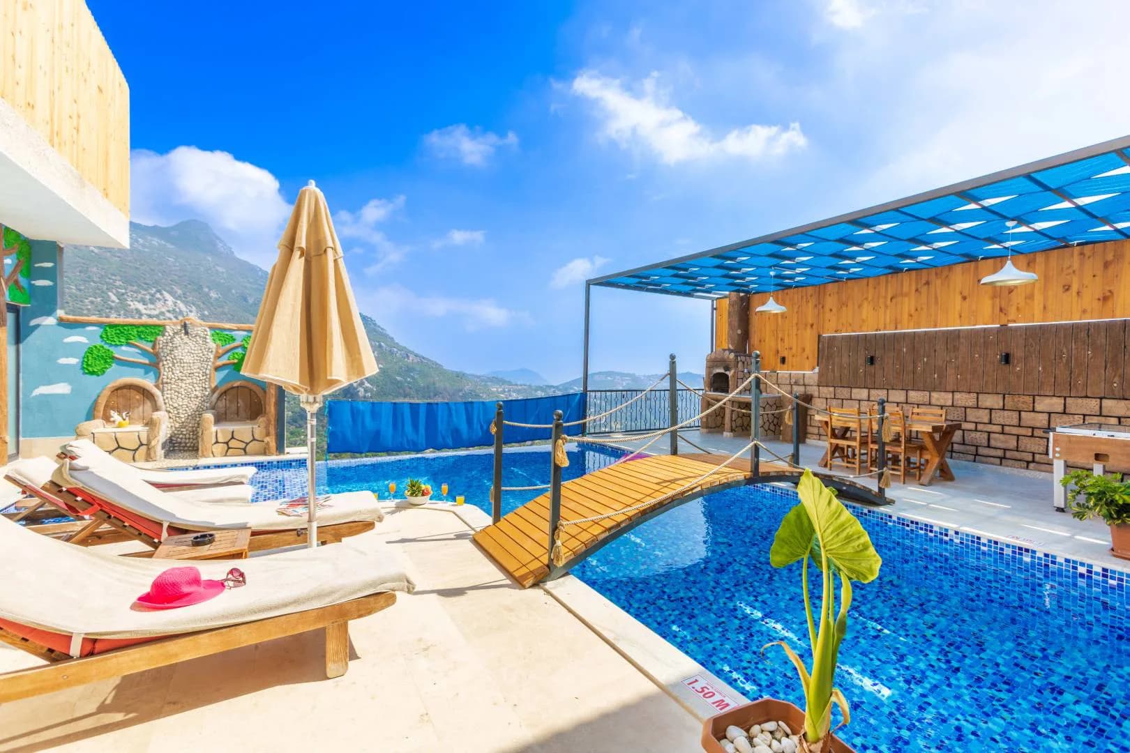 Kaş İslamlar'da Sakin Konumda, Kapalı Havuzlu, 4 Kişilik Villa görsel 1