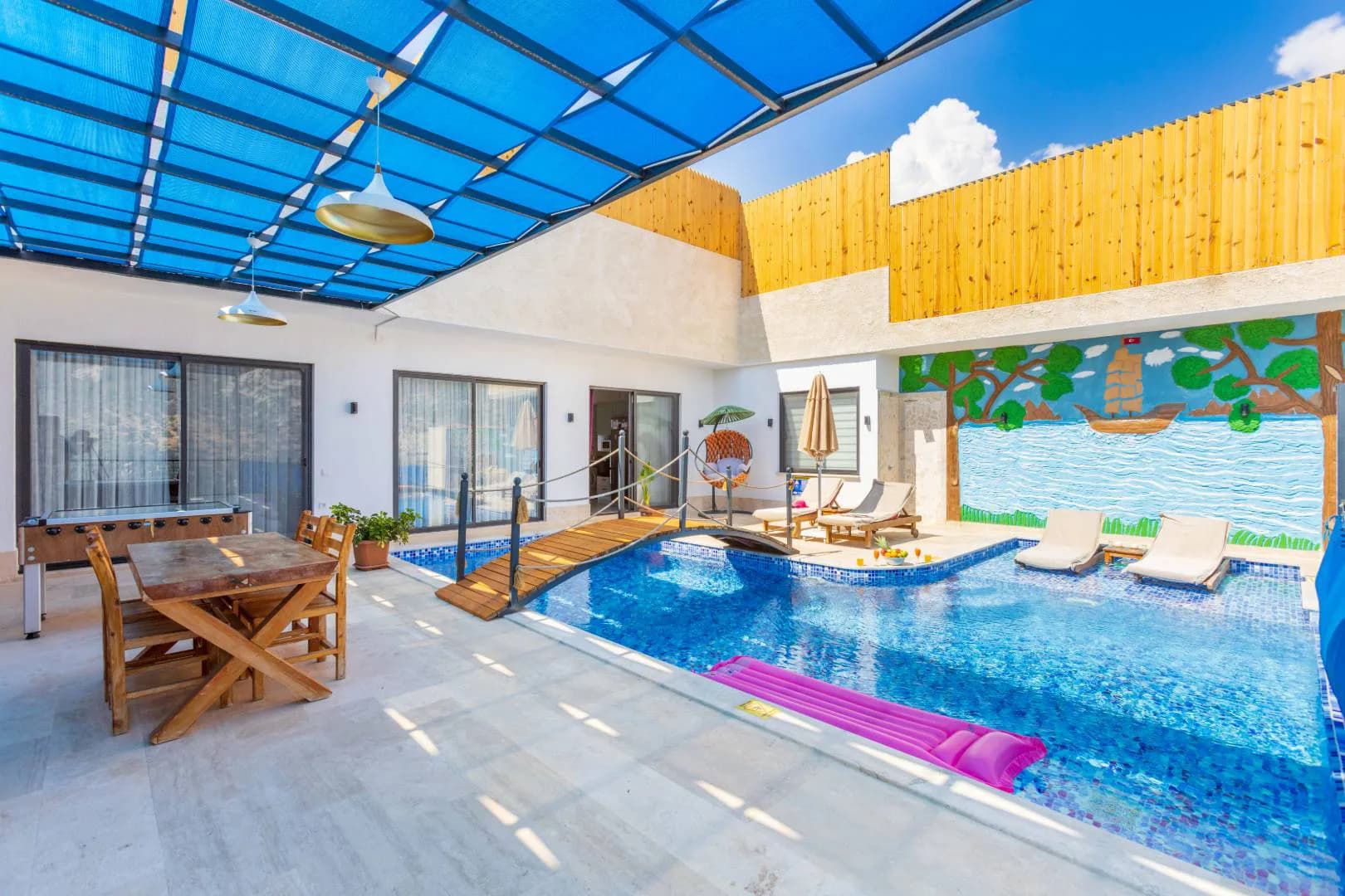 Kaş İslamlar'da Sakin Konumda, Kapalı Havuzlu, 4 Kişilik Villa görsel 2