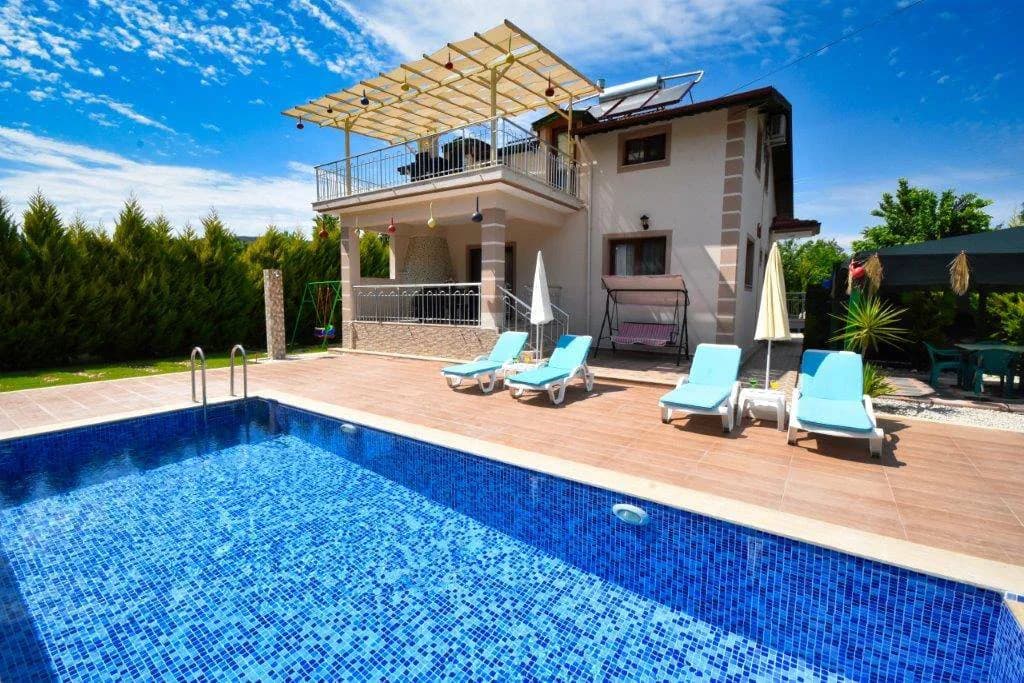 Fethiye Kayaköy'de Sakin Konumda, Özel Havuzlu, Kiralık Villa görsel 3