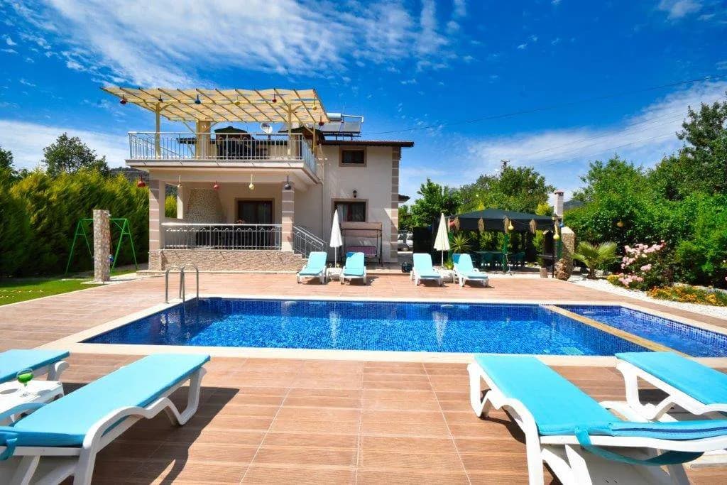 Fethiye Kayaköy'de Sakin Konumda, Özel Havuzlu, Kiralık Villa görsel 2