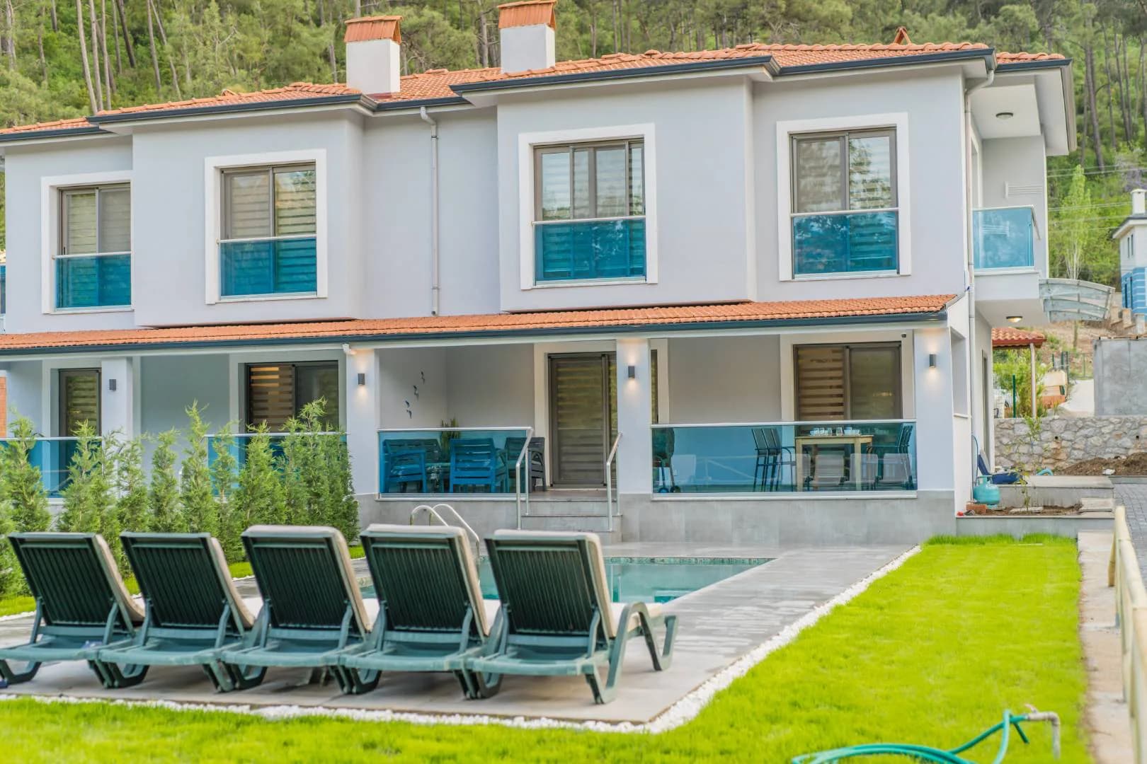 Marmaris Çamlı'da Doğa İle İç İçe, Özel Havuzlu, İkiz Villa görsel 3