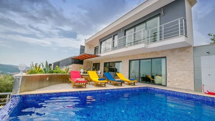 Kaş İslamlar'da Deniz ve Doğa Manzaralı, Özel Havuzlu, Kiralık Villa görsel 1