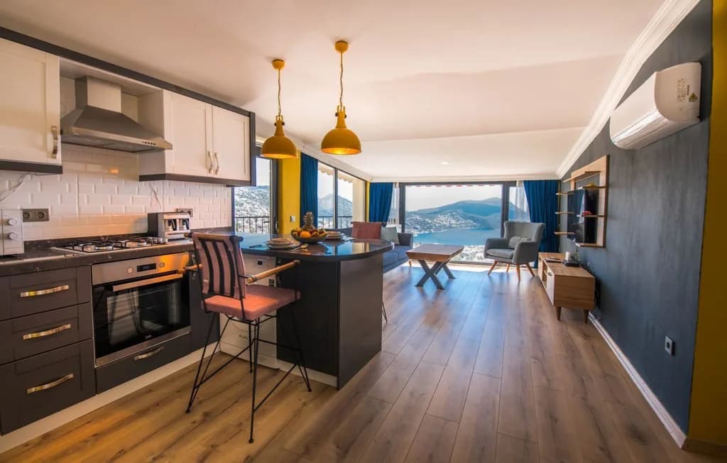 Kaş Kalkan'da Deniz Manzaralı, Jakuzili, Lüks Daire görsel 1