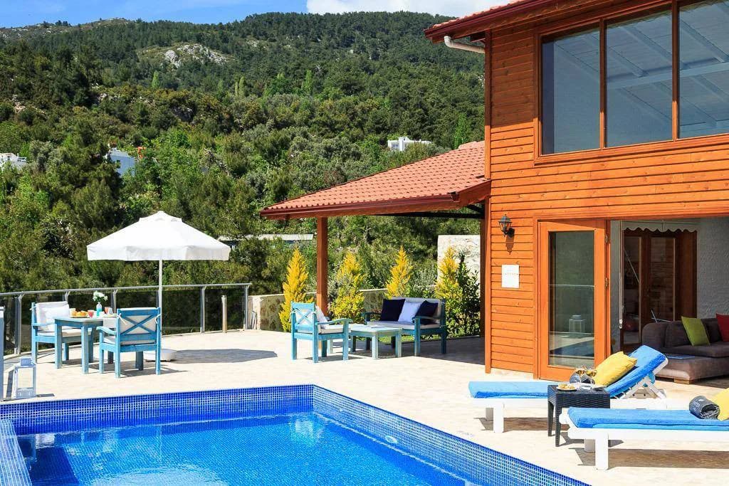 Kaş İslamlar'da Göz Alıcı Doğada, Özel Havuzlu, Modern Villa görsel 3