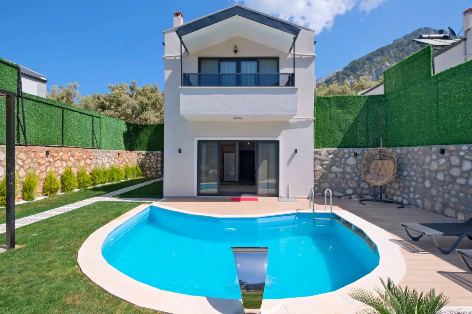 Fethiye Karaağaç'ta Deniz Manzaralı, Özel Havuzlu, Bohem Villa görsel 1