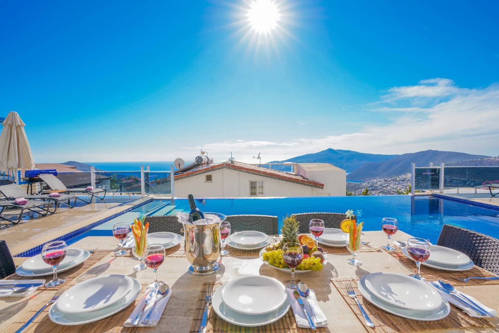 Kaş Bezirgan'da Muhteşem Deniz Manzaralı, Özel Havuzlu, Lüks Villa görsel 2