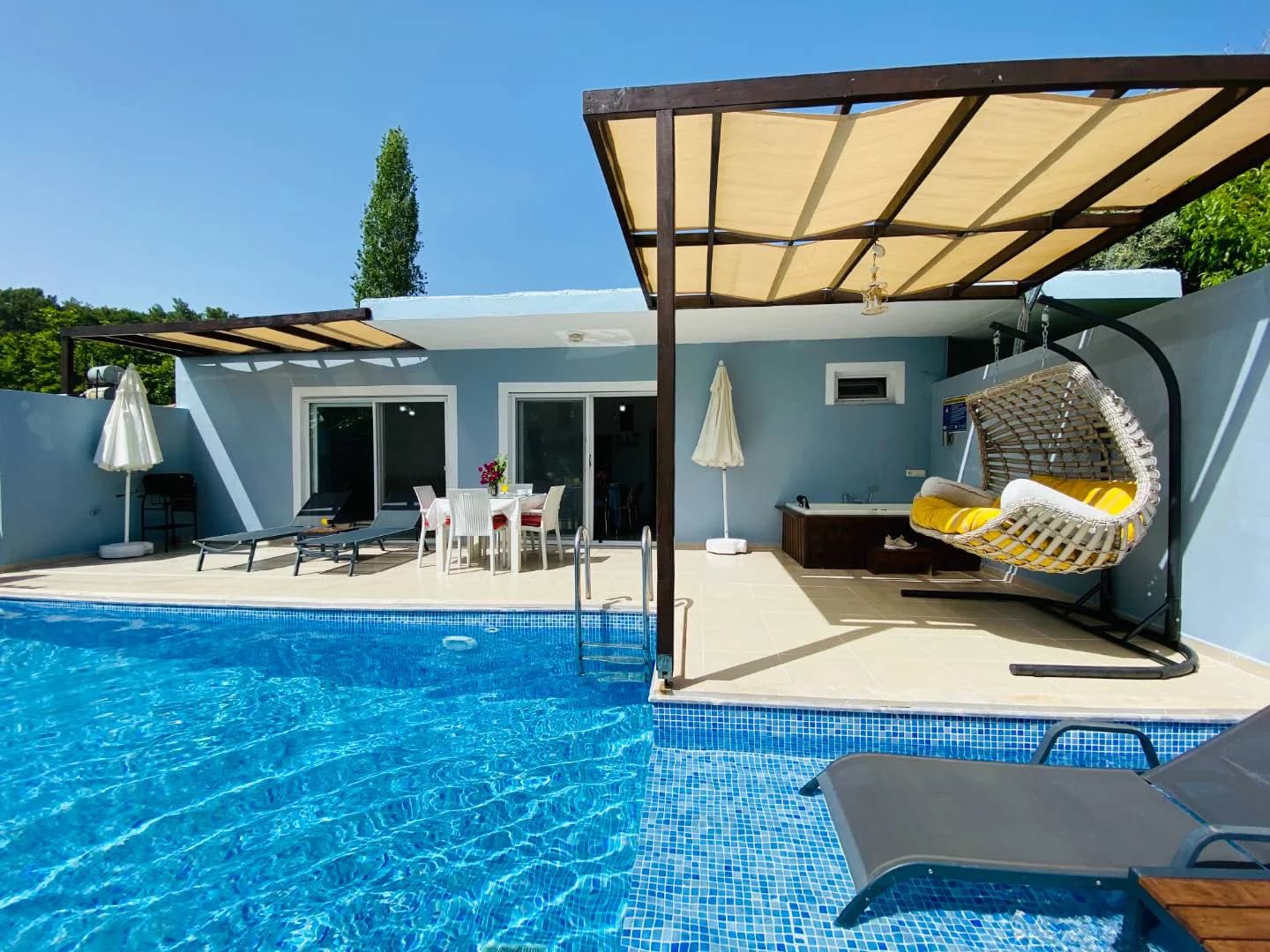 Kaş İslamlar'da Doğa Manzaralı, Özel Havuzlu, Modern Tasarımlı Villa görsel 1