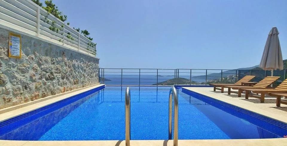 Kaş Kalkan'da Muhteşem Deniz Manzaralı, Özel Havuzlu, 5+1 Villa görsel 1