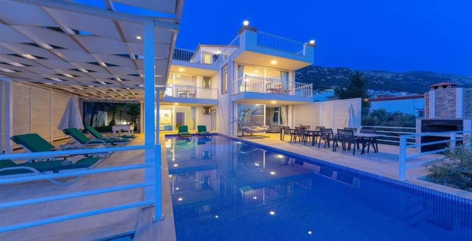 Kalkan Kördere'de Doğa ve Deniz Manzaralı, Özel Havuzlu, Kiralık Villa görsel 2
