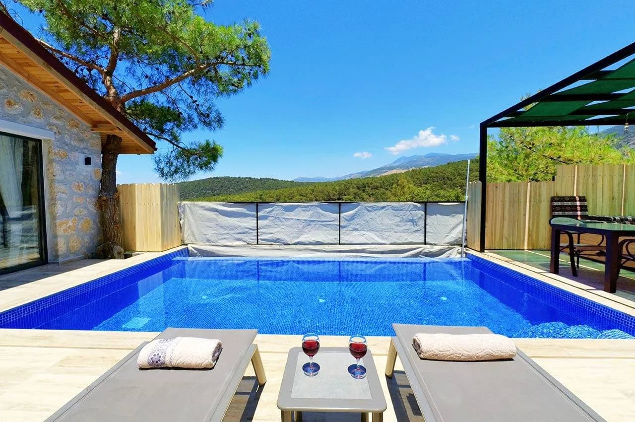 Kaş İslamlar'da Muhteşem Doğada, Özel Havuzlu, 2 Kişilik Villa görsel 2