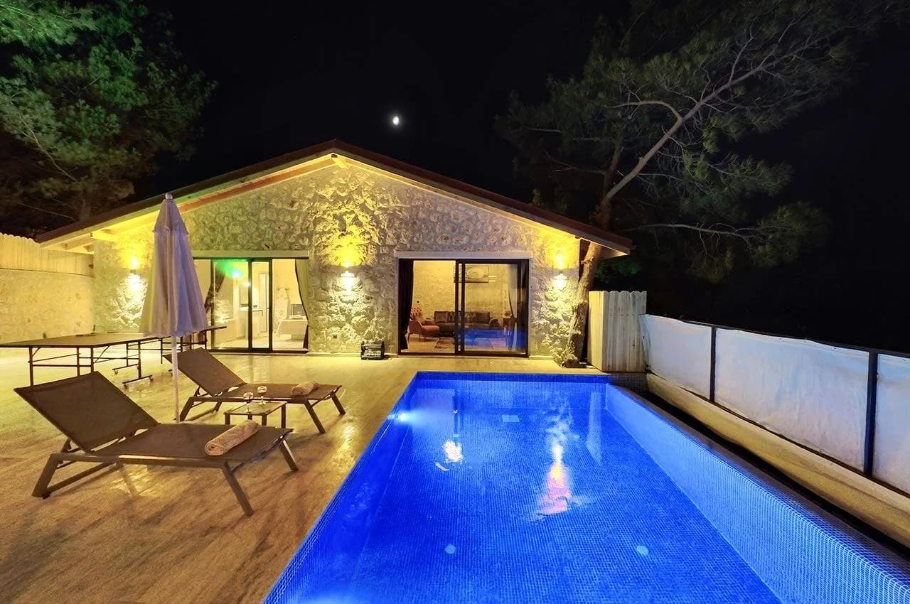 Kaş İslamlar'da Muhteşem Doğada, Özel Havuzlu, 2 Kişilik Villa görsel 1