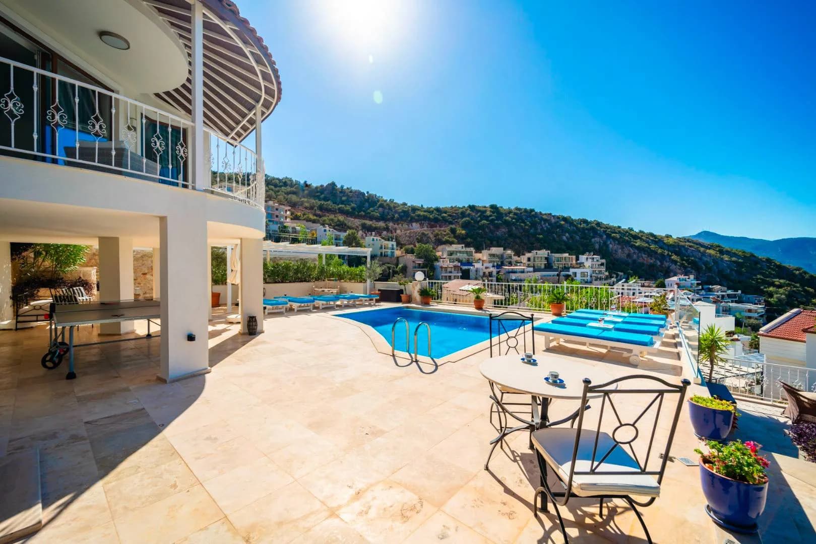 Kaş Kalkan'da Doğa ve Deniz Manzaralı, Özel Havuzlu, Kiralık Villa görsel 3