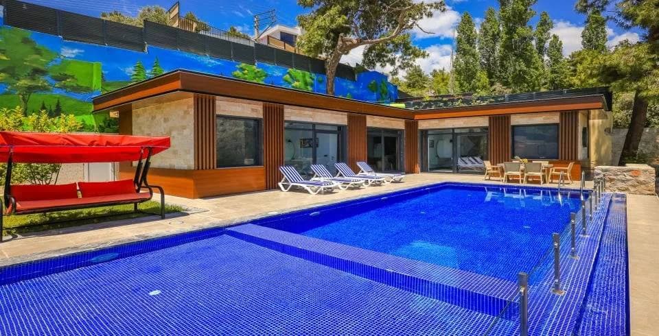 Kaş İslamlar'da Doğa Manzaralı, Özel Havuzlu, 4 Kişilik Villa görsel 2