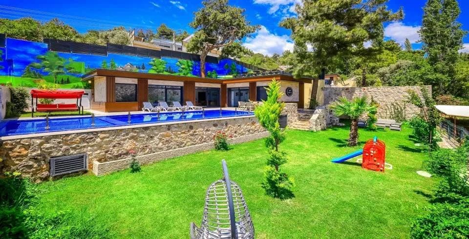 Kaş İslamlar'da Doğa Manzaralı, Özel Havuzlu, 4 Kişilik Villa görsel 1