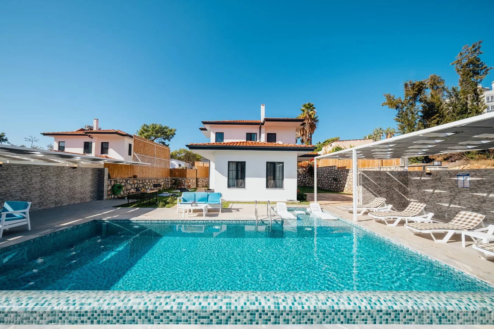 Kaş Patara'da Doğa İçerisinde, Yetişkin ve Çocuk Havuzlu, Kiralık Villa görsel 3