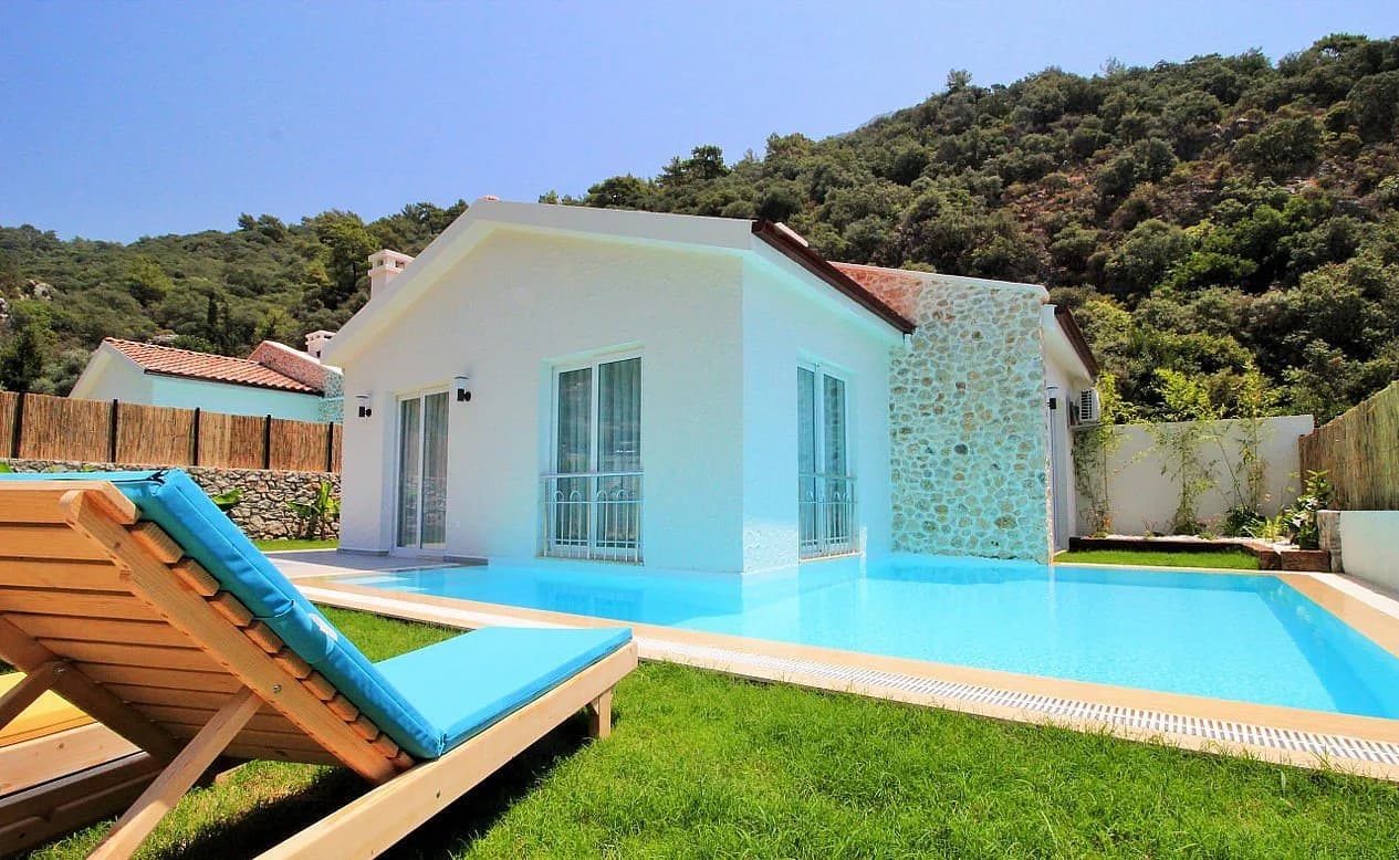 Fethiye Ölüdeniz'de Muhteşem Doğada, Özel Havuzlu, Balayı Villası görsel 3