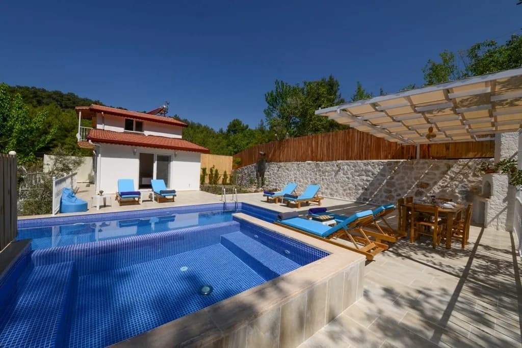 Kaş İslamlar'da Yemyeşil Doğada, Özel Havuzlu, Jakuzili Villa görsel 1