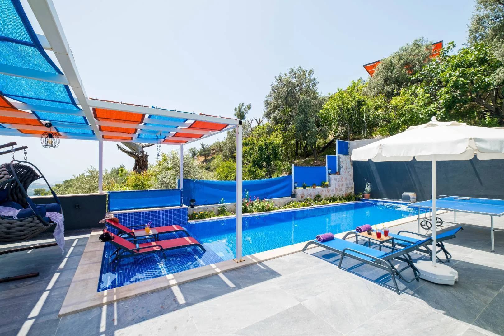 Kaş İslamlar'da Doğayla İç İçe, Özel Havuzlu, Huzurlu Villa görsel 3