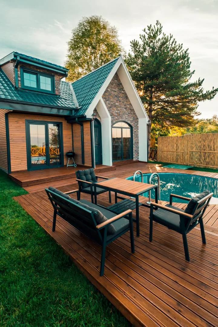 Sapanca Kuruçeşme'de Modern Mimarili , Özel Havuzlu, Kiralık Bungalov görsel 1