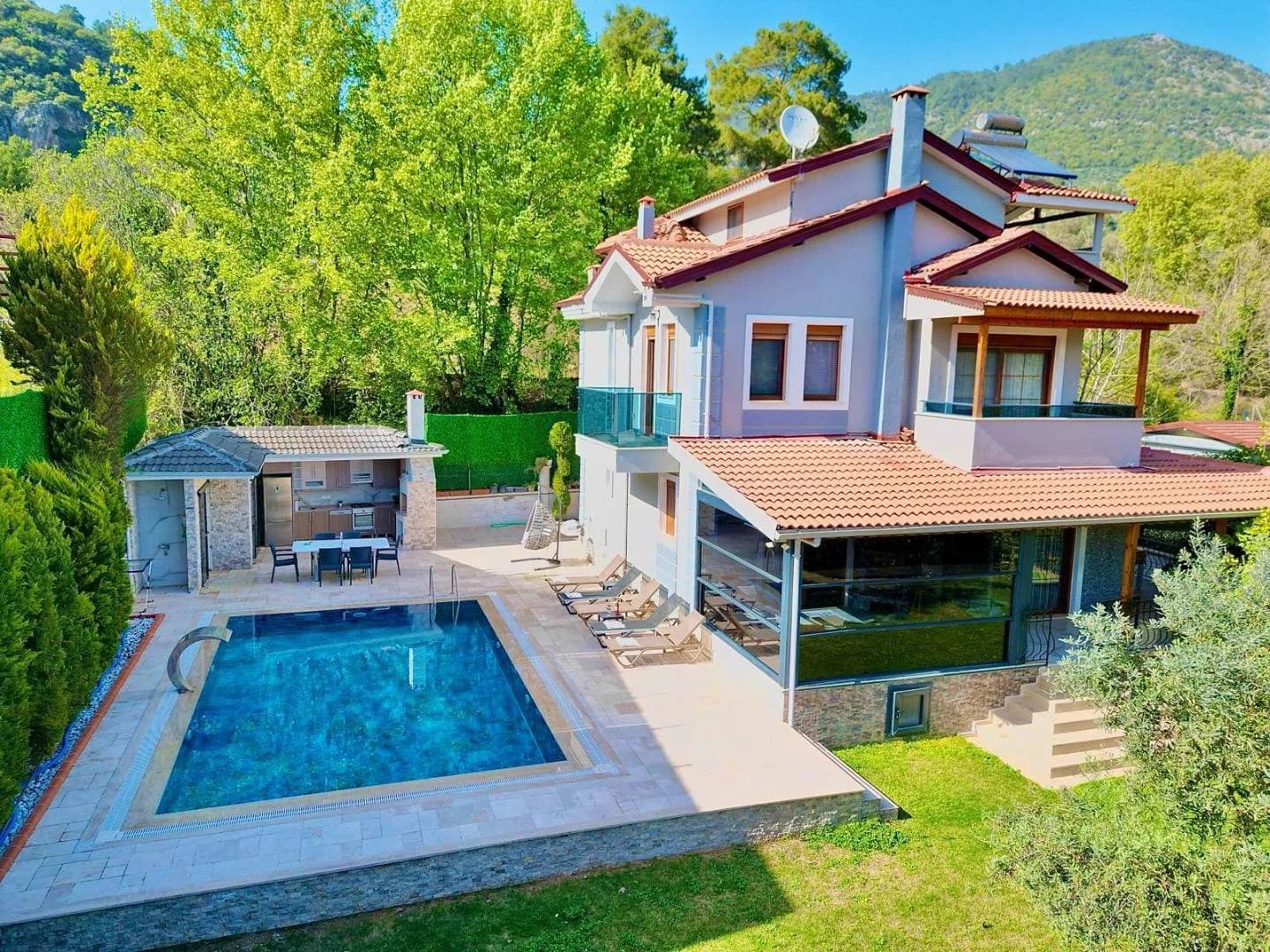Fethiye İnlice'de Muhteşem Doğada, Özel Havuzlu, 5+1 Villa görsel 1