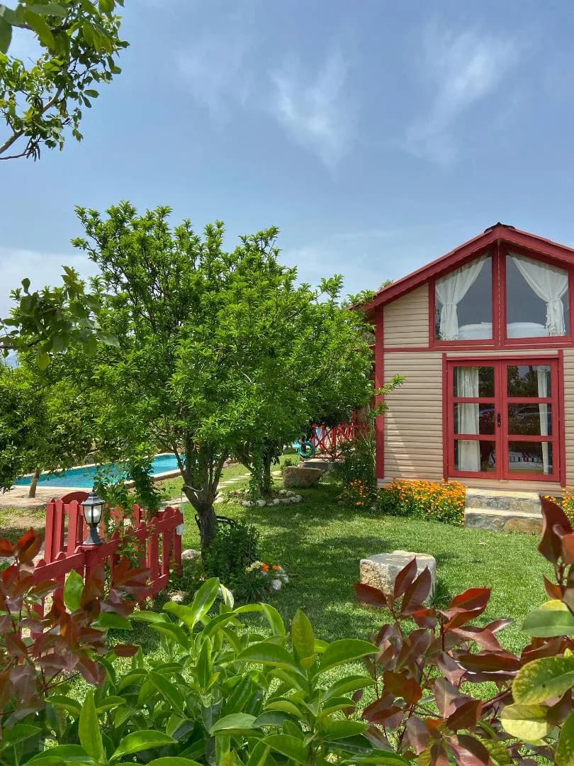 Datça Kızılan'da Huzurlu Doğada, Özel Havuzlu, Ahşap Bungalov görsel 3