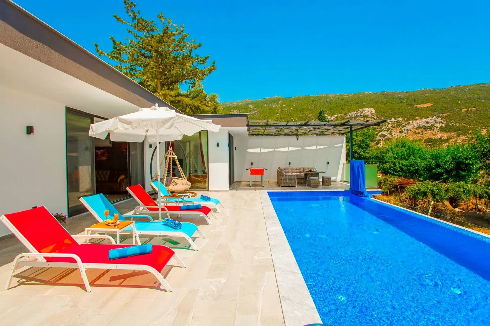 Kaş İslamlar'da Dağ ve Orman Manzaralı, Özel Havuzlu, 4 Kişilik Villa görsel 2