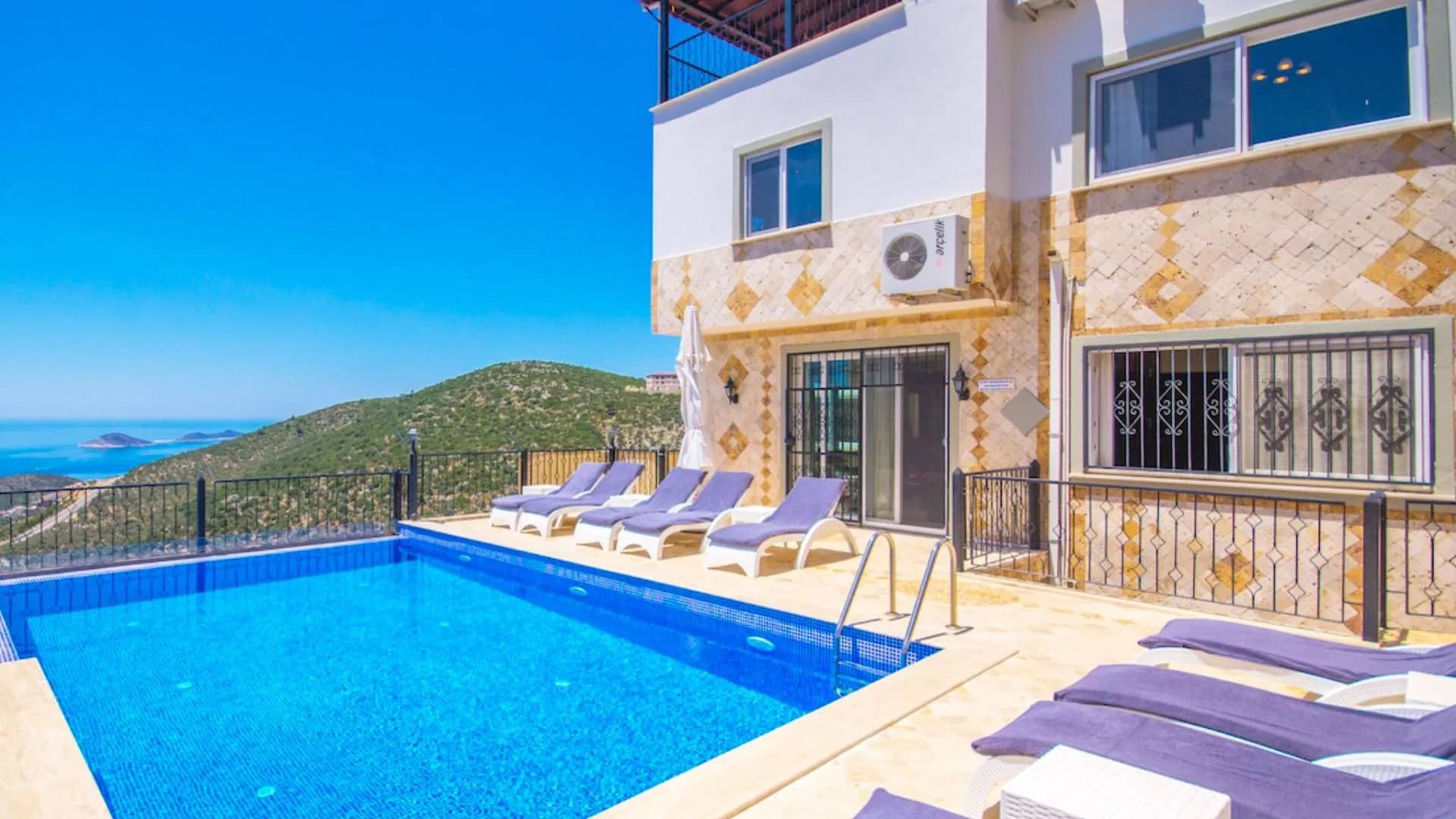 Kalkan Akbel'de Deniz Manzaralı, Özel Havuzlu, Korunaklı Villa görsel 2