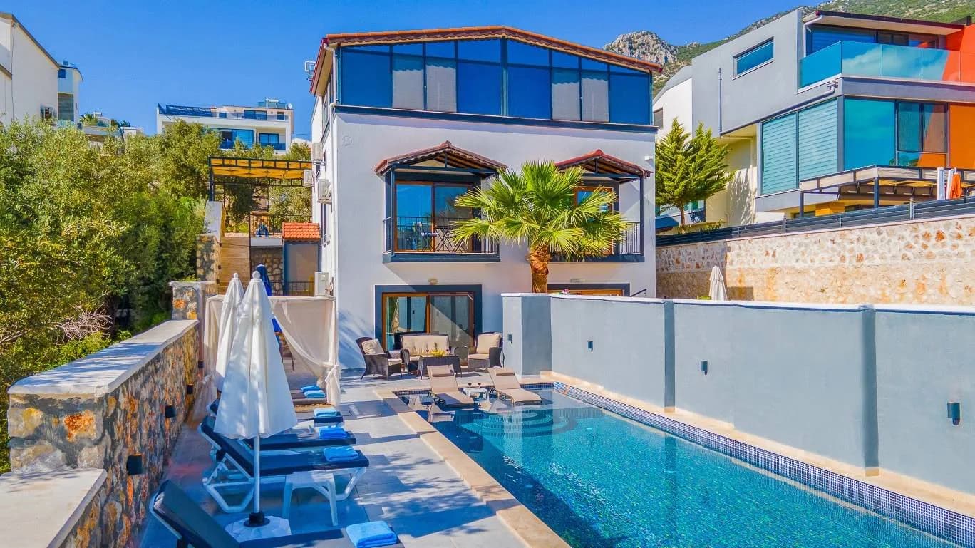 Kaş Kalkan'da Denize Yürüme Mesafesinde, Özel Havuzlu, Tatil Villası görsel 2