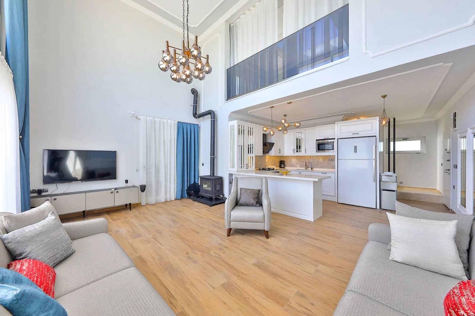 Kaş Bezirgan'da Doğa İçerisinde, 2+1, Lüks Kiralık Villa görsel 3
