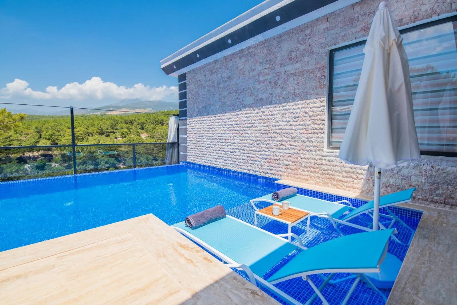 Kaş İslamlar'da Yeşillikler İçinde, Özel Havuzlu, Jakuzili Villa görsel 3