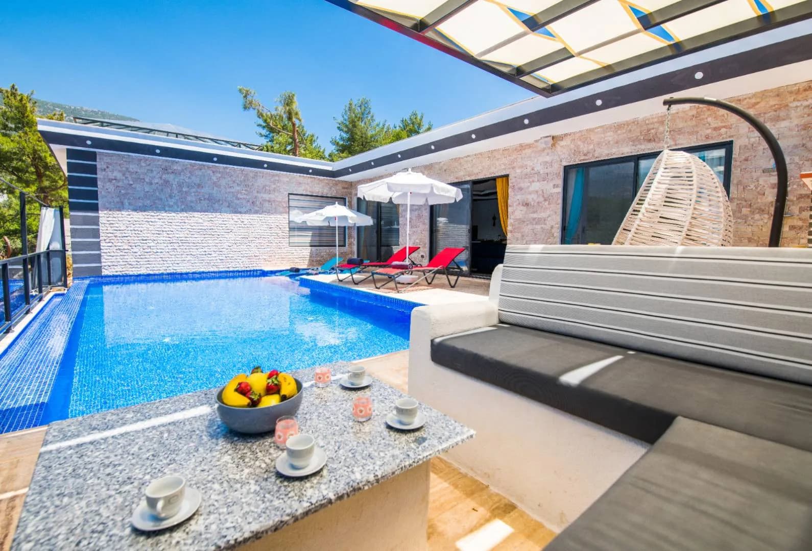 Kaş İslamlar'da Yeşillikler İçinde, Özel Havuzlu, Jakuzili Villa görsel 2