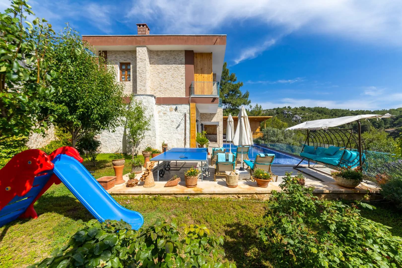 Kaş Üzümlü'de Muhteşem Doğa İçinde, Özel Havuzlu, 4 Kişilik Villa görsel 3