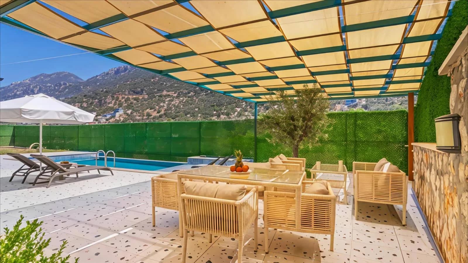 Kaş Bezirgan'da Sakin Doğa İçerisinde, Özel Havuzlu, Modern Villa görsel 3