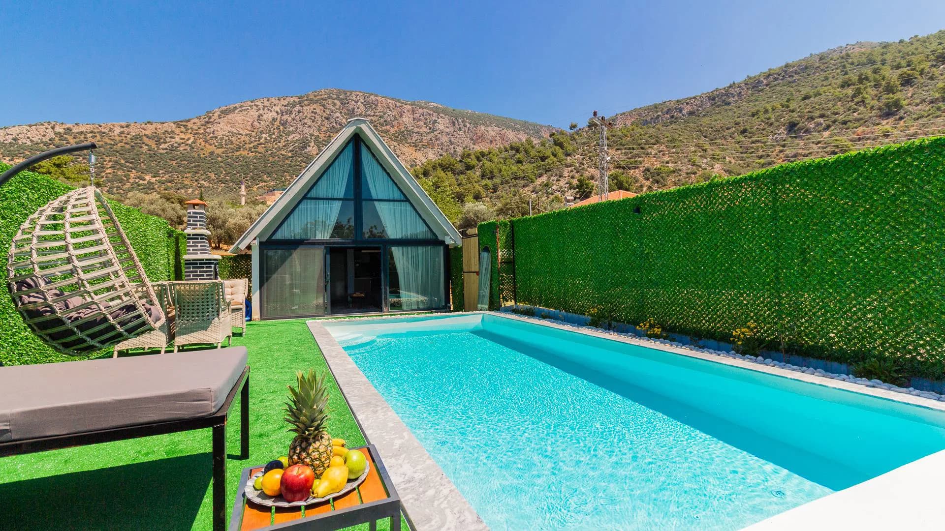 Kaş Çayköy'de Doğa İçerisinde, Özel Havuzlu, Kiralık Bungalov görsel 1