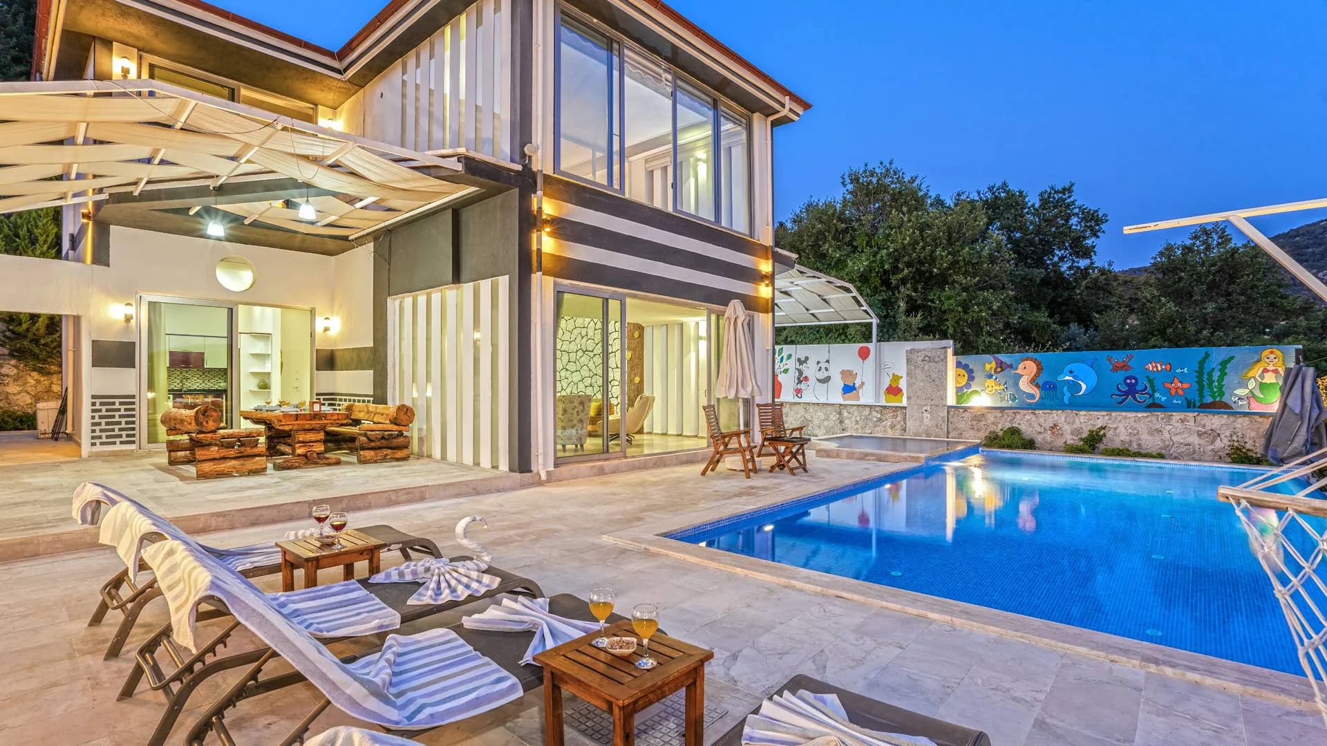 Kaş İslamlar'da Enfes Deniz Manzaralı, Özel Havuzlu, Kiralık Villa görsel 3
