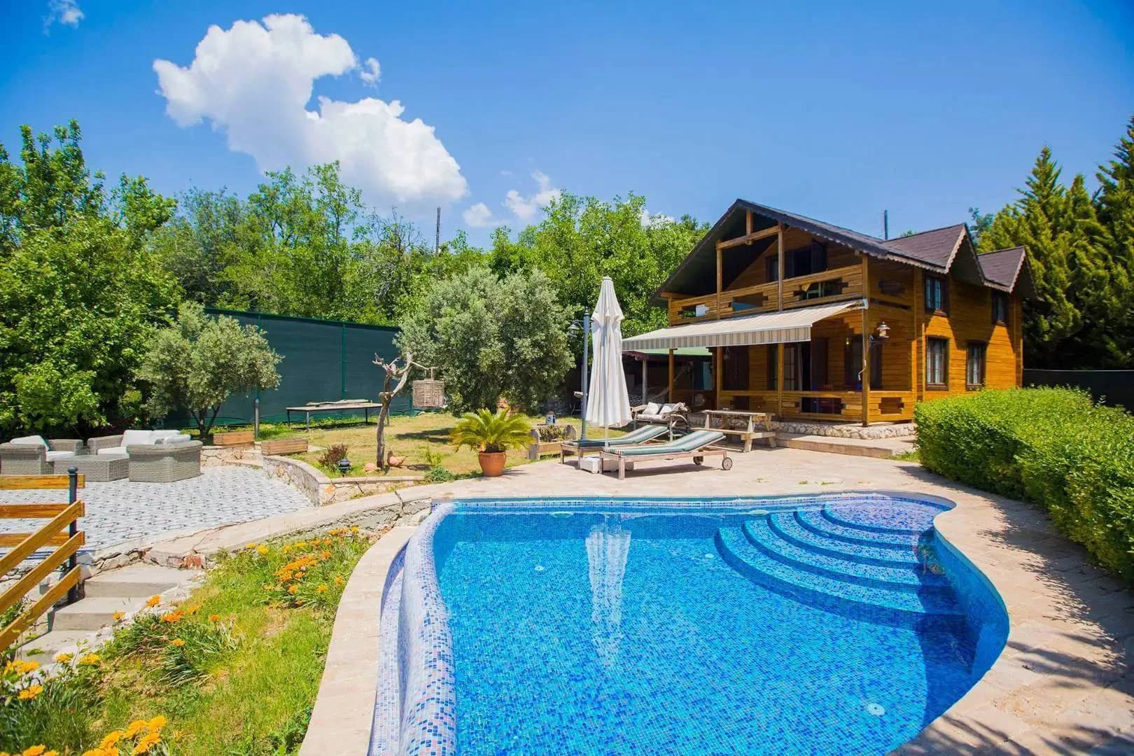 Kaş İslamlar'da Eşsiz Manzaralı, Özel Havuzlu, Jakuzili, Kiralık Villa görsel 1