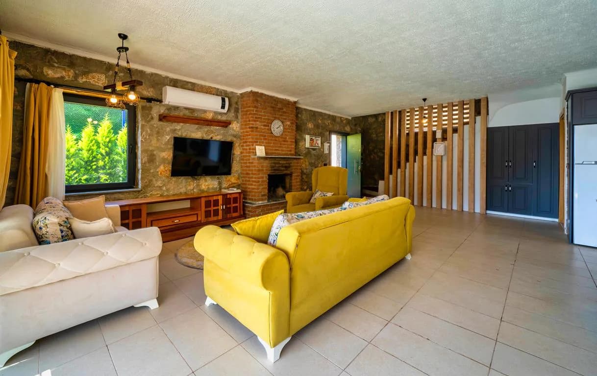 Fethiye Karaağaç'ta Harika Deniz Manzaralı, Özel Havuzlu, Kiralık Villa görsel 3