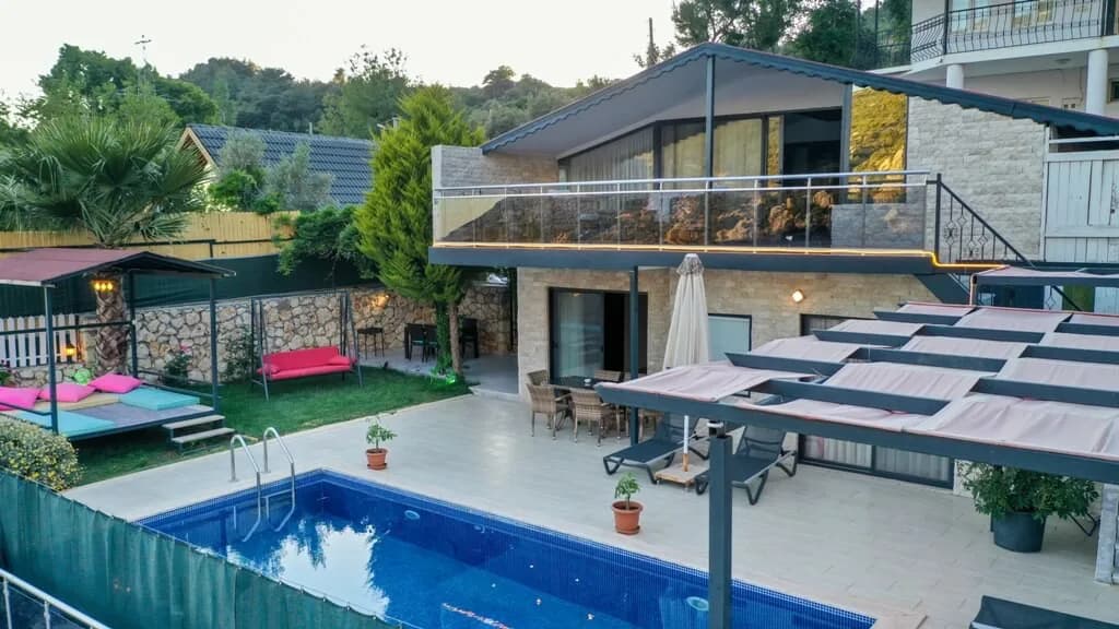 Kaş İslamlar'da Doğayla İç İçe, Özel Havuzlu, Kiralık Villa görsel 1