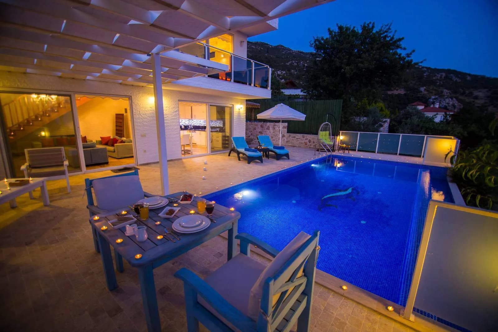 Kaş İslamlar'da Balayı Çiftlerine Uygun, Özel Havuzlu, Nezih Villa görsel 3