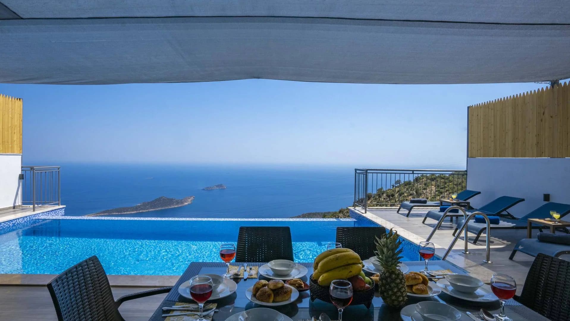 Kaş Bezirgan'da Muhteşem Deniz Manzaralı, Özel Havuzlu, 3+1 Villa görsel 1