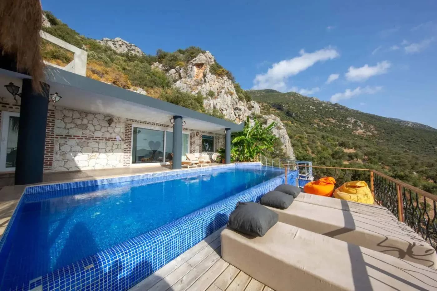 Kalkan Akbel'de Muhteşem Deniz Manzaralı, Özel Havuzlu, 3+1 Villa görsel 2