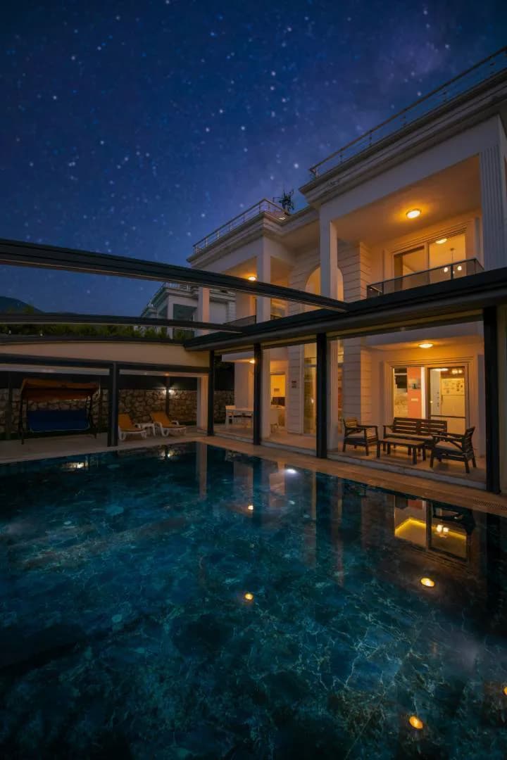 Fethiye Ölüdeniz'de Merkezi Konumda, Özel Havuzlu, Geniş Bahçeli Villa görsel 2