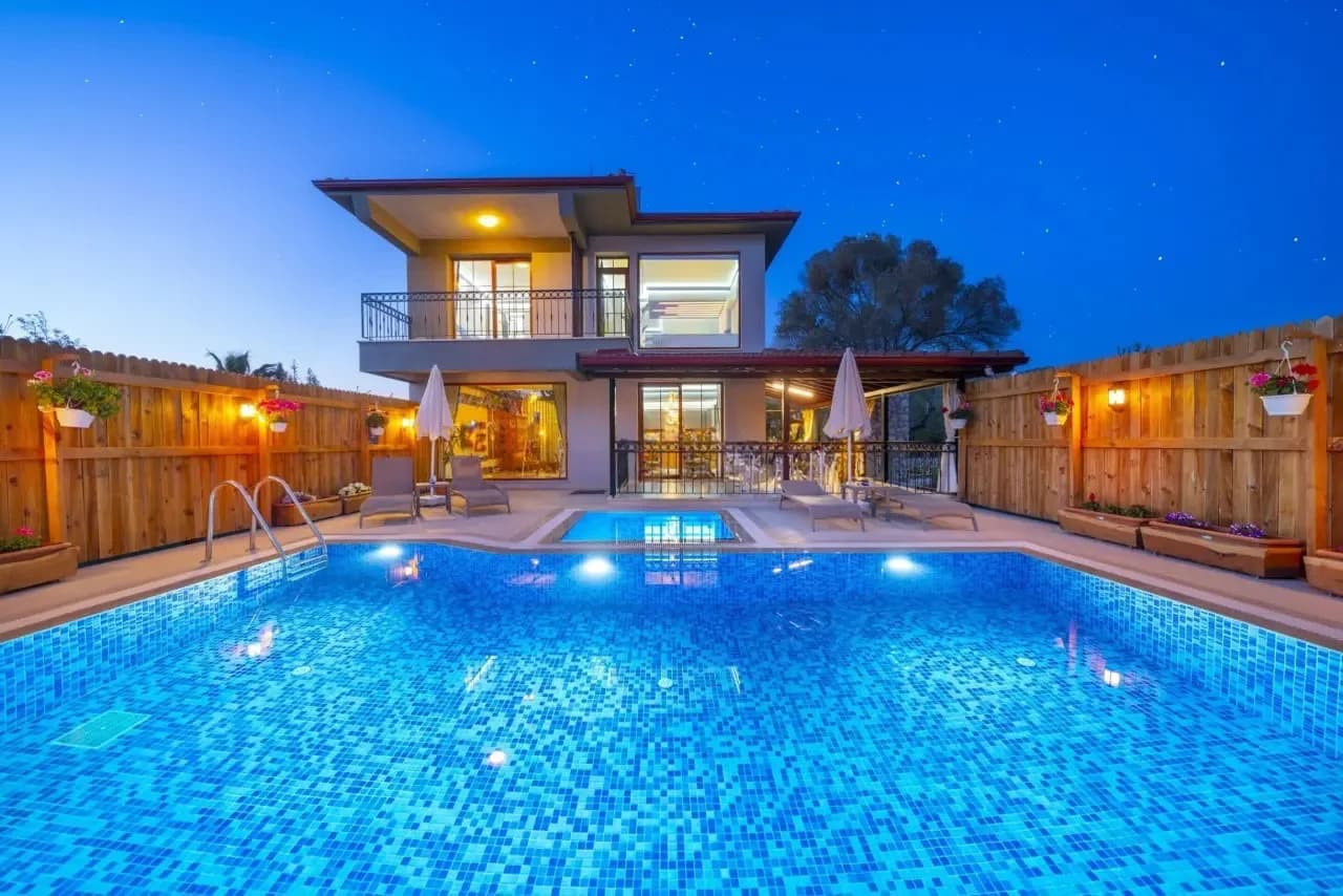 Fethiye Kayaköy'de Doğa İçerisinde, Özel Havuzlu, Jakuzili Villa görsel 1