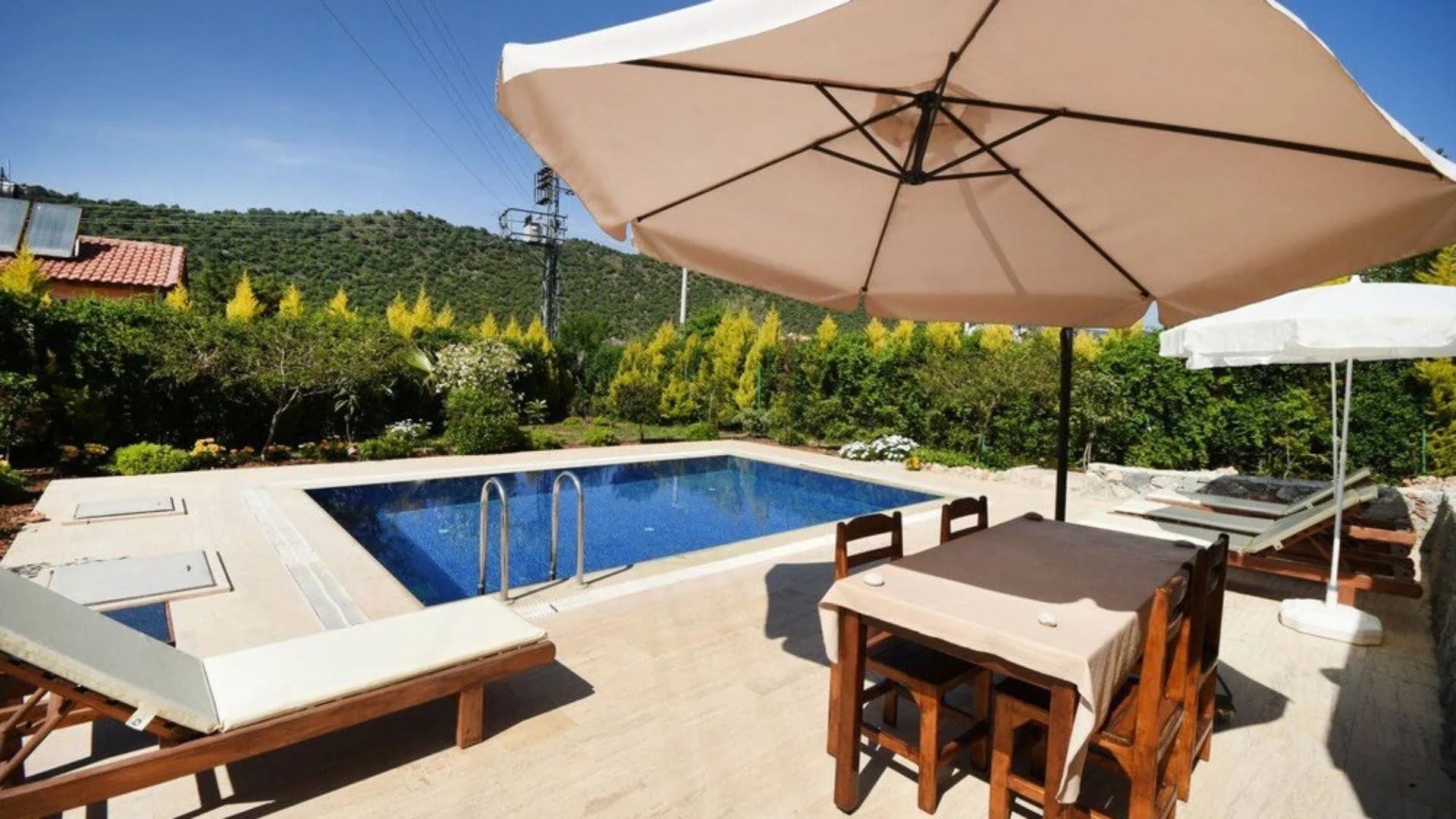 Fethiye Kayaköy'de Sakin Konumda, Özel Havuzlu, Modern Villa görsel 3