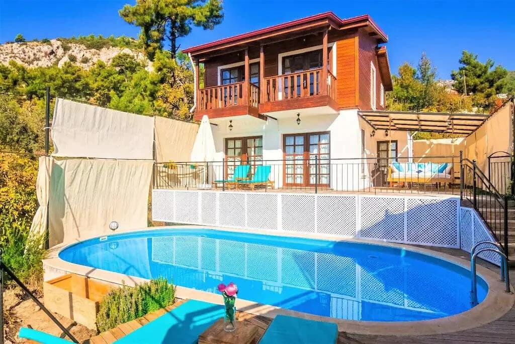 Kaş İslamlar'da Doğa İçerisinde, Özel Havuzlu, 6 Kişilik Villa görsel 1