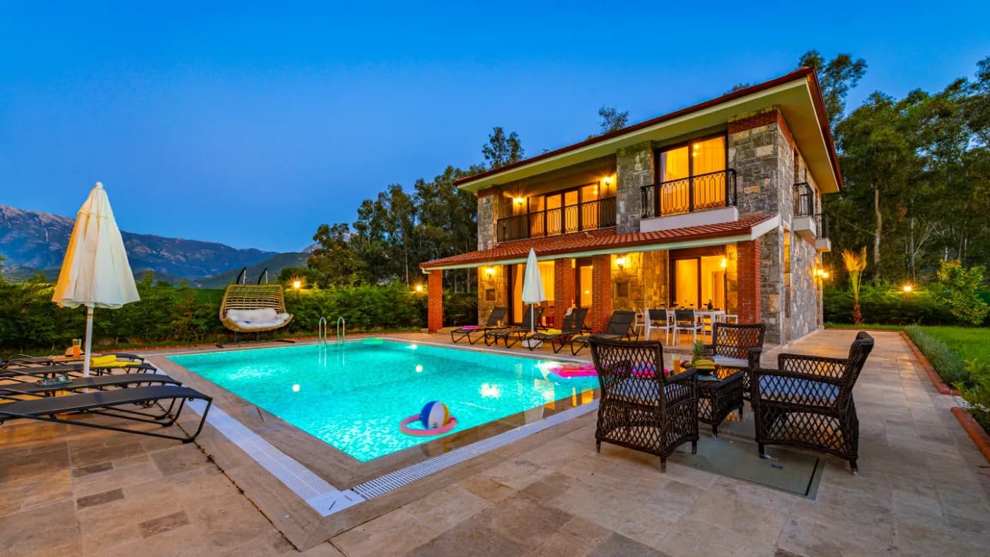 Fethiye Kayaköy'de Doğa İle İç İçe, Özel Havuzlu, 6+1 Ferah Villa görsel 2