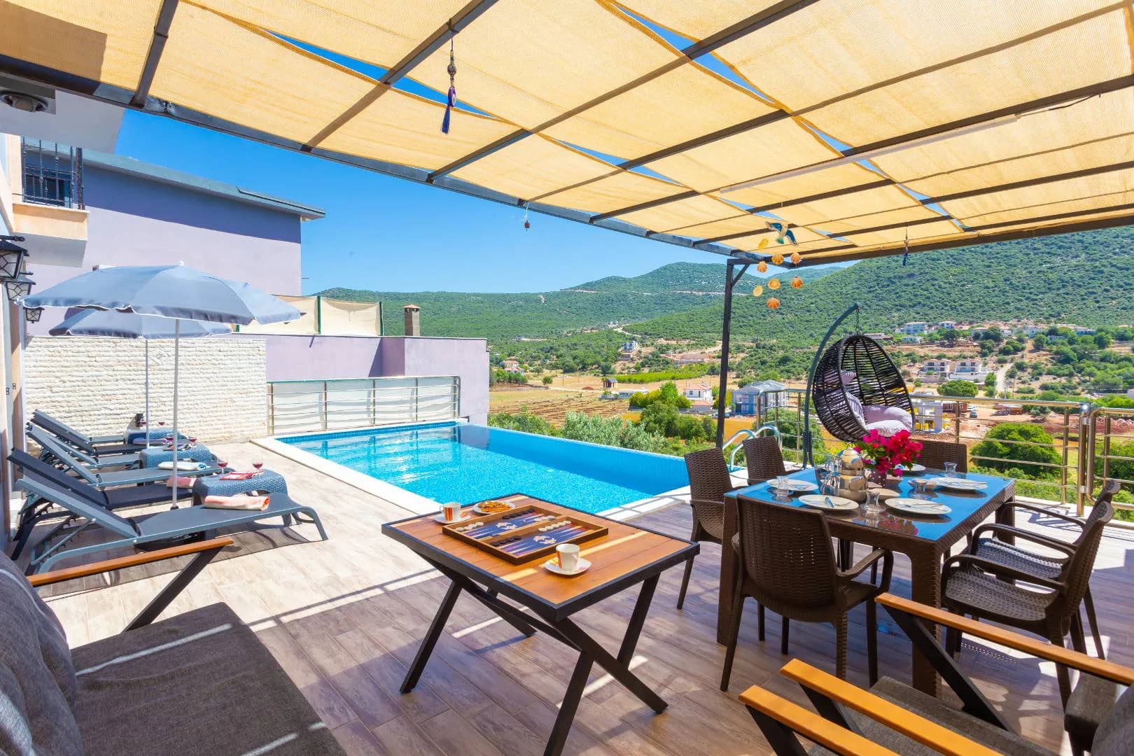 Kaş Bayındır'da Geniş Ailelere Uygun, Özel Havuzlu, 8 Kişilik Villa görsel 3