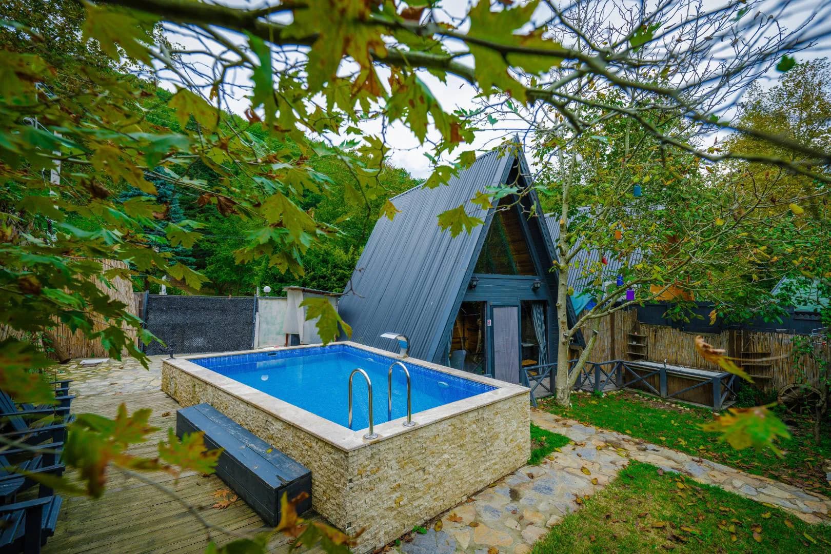 Sakarya Sapanca'da Mükemmel Doğada, Jakuzili, Kiralık Bungalov görsel 1