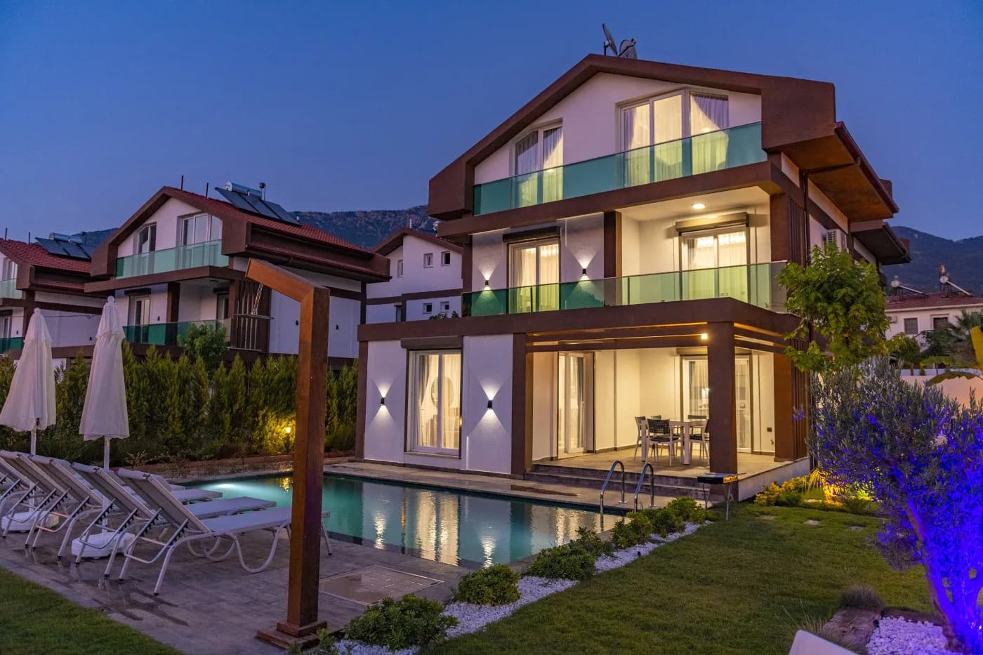 Fethiye Ölüdeniz'de Modern Mimarili, Özel Havuzlu, Kiralık Villa görsel 2