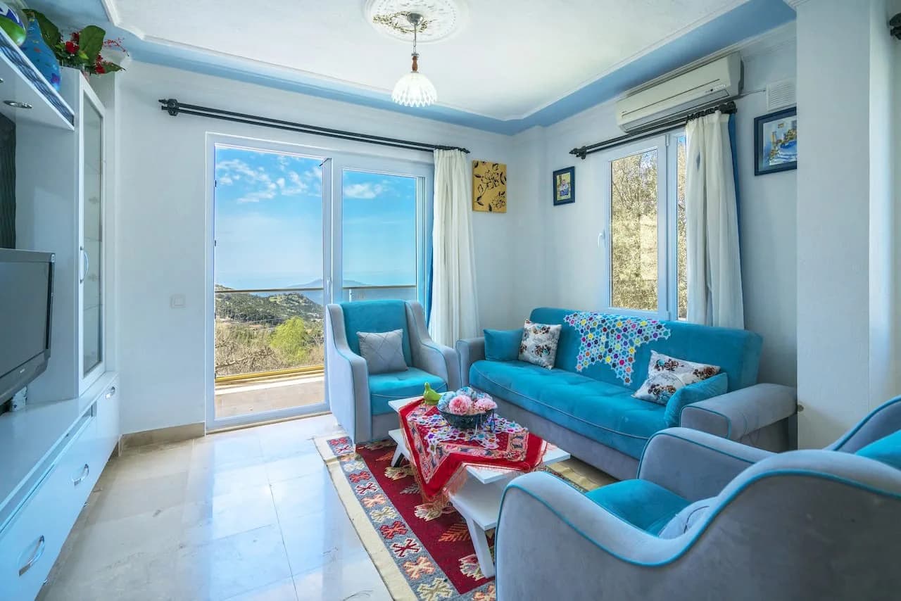 Kaş İslamlar'da Sessiz ve Huzurlu Doğada, Özel Havuzlu, Kiralık Villa görsel 3